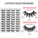DYSILK 20 Pairs 6D Mink Eyelashes Faux Fluffy Wispy Dramatic False Eyelashes Natural Look Volume Soft Fake Eyelashes Long Handmade Reusable Lashes 2 Styles Mixed No Glue DYSILK Store