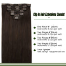 GOO GOO Clip in Hair Extensions Human Hair New Dark Brown 7pcs 120g 14 Inch Remy Human Hair Extensions Clip in Real Natural Hair Extensions Straight GOO GOO Store