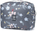 Hanging Travel Toiletry Bag Cosmetic Make up Organizer for Women and Girls Waterproof (B-Dark Flower) Narwey Store