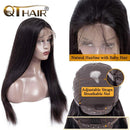 QTHAIR 14A Grade Brazilian Virgin Straight Human Hair Lace Frontal Wigs 4x4 Lace Closure Wigs(20") QTHAIR Store