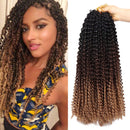 Passion Twist Hair 18 Inch 7 Packs/Lot Water Wave Crochet Hair Passion Twists Long Bohemian Hair Passion Twist Crochet Hair Synthetic Braiding Hair Extensions (1B/30/27