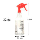 Youngever 3 Pack Empty Spray Bottles, Spray Bottles for Cleaning Solutions, All - Purpose with Clear Finish, Pressurized Sprayer, Adjustable Nozzle, Printed Measurements and Checkbox (32 Ounce) Youngever