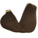 GOO GOO 24 Inch Tape in Hair Extensions Human Hair Chocolate Brown Hair Extensions 20pcs 50g Tape in Hair Extensions Human Hair for Women GOO GOO