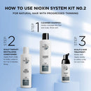 Nioxin System Kit 2, Natural Hair with Light Thinning, Full Size (3 Month Supply) Nioxin