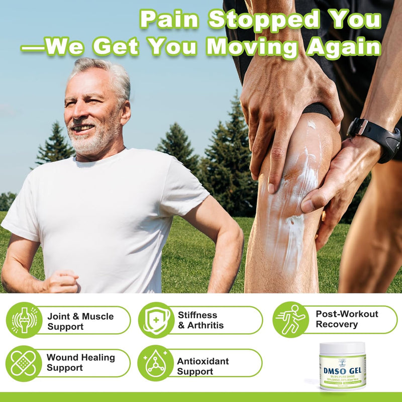 ZOXY DMSO Gel with Aloe Vera, 99.9% Pure, Support Joint and Muscle, Low Odor, Quickly Absorbed, Non-Greasy, 4 oz Infinity Warehouse
