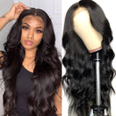 Body Wave Lace Front Wigs Human Hair, Brazilian Virgin Human Hair 4x4 Lace Closure Wigs, 130% Density Human Hair Wigs with Baby Hair Natural Hairline Wigs for Black Women (26 inch) Amanda