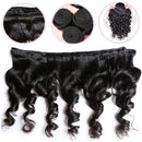 Brazilian Virgin Hair Loose Wave 4 Bundles 10A Unprocessed Wet And Wavy Human Hair Bundles Weave Wefts Weaving Remy Hair Extensions Natural Color Double Weft for Women vanlov Store