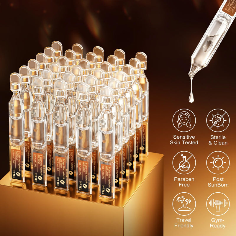 Ultra Hyaluronic Acid Serum for face with 8 Types of HA - 80,000 ppm H ...