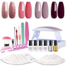 SEXY MIX Gel Nail Polish Starter Kit with Nail Lamp,Colors Soak Off Nail Gel Polish, Base and Top Coat, Manicure Tools Kit Nail Art Gift for Beginner SEXY MIX
