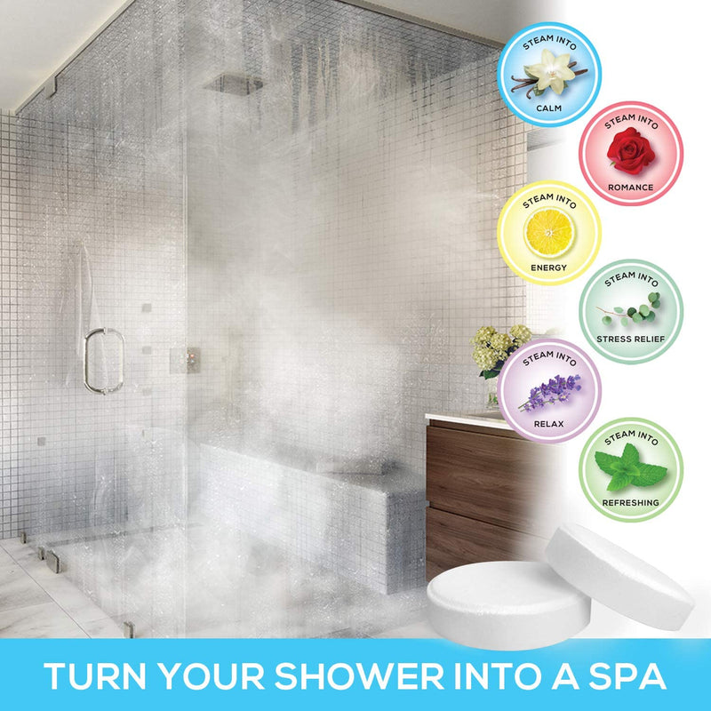 Shower Steamers - Aromatherapy Steamer Shower Bombs for Women with Eucalyptus and Essential Oils –Variety Gift Set of Six Tablets Best for Melting Stress and Relaxing - Unique Gifts for Women Mommy Wiz