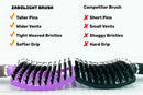 Zabolight Premium Vent Boar Bristle Hair Brush Vented Detangling Oversize Hair Brush for Thick Long Curly Hair, Curved Fast Blow Drying Brush for Women & Men (Purple) Zabolight