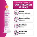 Cushion Grip Thermoplastic Denture Adhesive - Refits & Tightens Dentures | Works Like a Denture Reliner for Secure Fit & Comfort, Holds Up to 4 Days, Glue-Free, Waterproof & Zinc-Free, 1 oz (2 Packs) Infinity Warehouse
