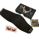 GOO GOO Hair Extensions Dark Brown Clip in Human Hair Extensions 120g Straight Natural Hair Extensions Thick Clip in Remy Extensions 20 Inch GOO GOO Store
