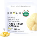 Organic Lion's Mane Mushroom Capsules, Freeze-Dried: 60 Count Infinity Warehouse