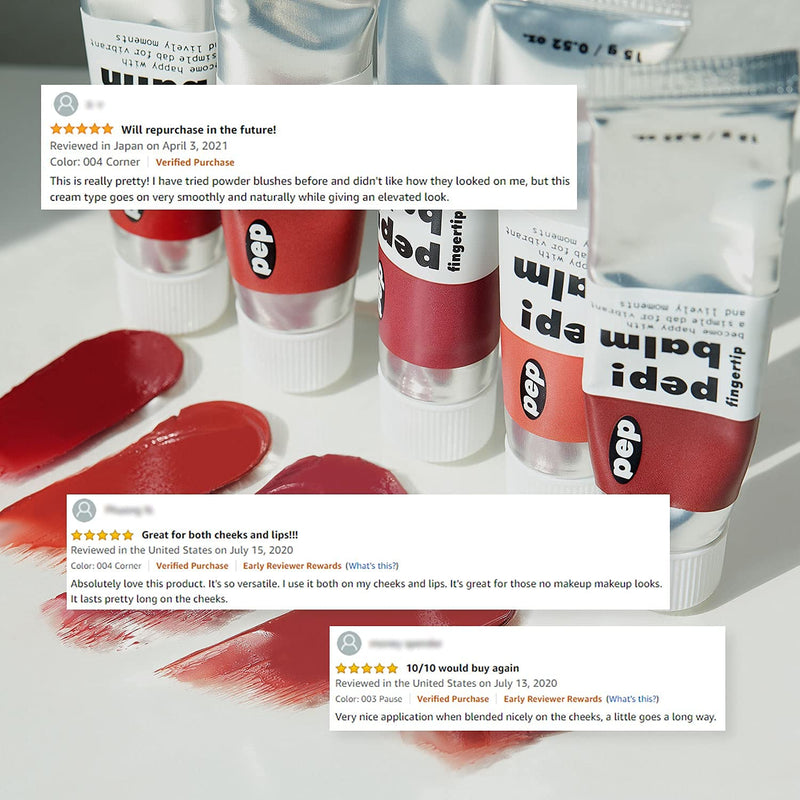 I’M MEME Pep! Balm | Multi-use Lip and Cheek Tint with Shea Butter | Liquid Blush and Lip Stain Balm in One | 004 Corner | K-Beauty Make Up I'M MEME