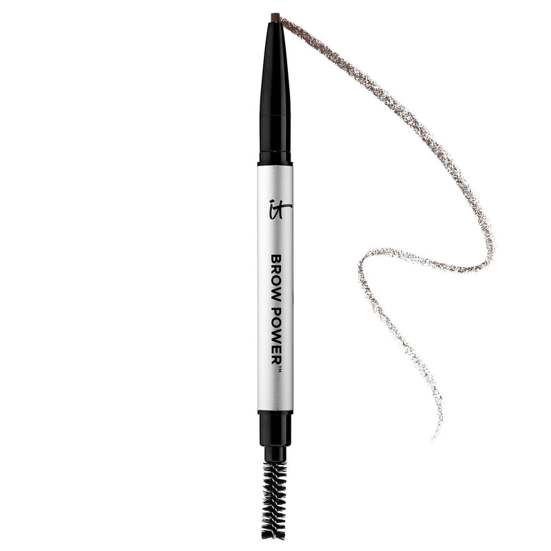 IT Cosmetics Brow Power, Universal Taupe - Universal Eyebrow Pencil - Mimics the Look of Real Hair - Budge-Proof Formula - With Biotin, Saw Palmetto & Antioxidants - 0.0056 oz it COSMETICS