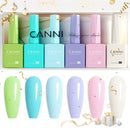 CANNI 6Pcs 9ml Hema-Free Nail Dehydrator Primer, Base Coat Reinforce Diamond Gel Top Coat and Matte Top Coat Gel Nail Polish Set, Soak Off LED Nail Gel Polish Set Nail Art Starter Manicure Salon Infinity Warehouse