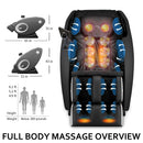 Massage Chair Blue-Tooth Connection and Speaker, Recliner with Zero Gravity with Full Body Air Pressure, Easy to Use at Home and in The Office(Black) BILITOK