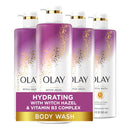 Olay Moisturizing Body Wash for Women with Witch Hazel and Vitamin B3, 20 fl oz (Pack of 4) Infinity Warehouse