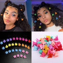 Willrain 50 Butterfly Hair Clips Claw Barrettes, Assorted Color Mini Jaw Clip Hairpin Accessories For Women And Girls Pcs Clips, Cute Clamps Hairpins Women, Girls, Kids, Baby, Random DJDLTGS