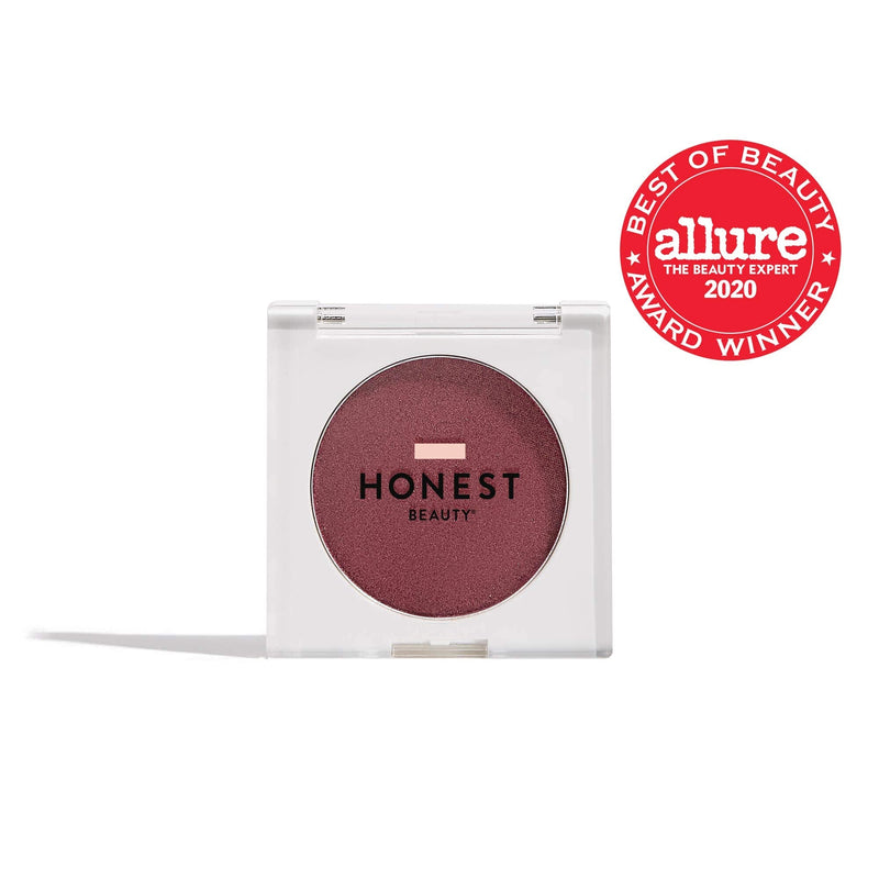 Honest Beauty Lit Powder Blush, Femme | Deep Mauve w/ Gold Shimmer | EWG Certified + Dermatologist & Physician tested & Vegan + Cruelty free| 0.14 oz. Honest Beauty