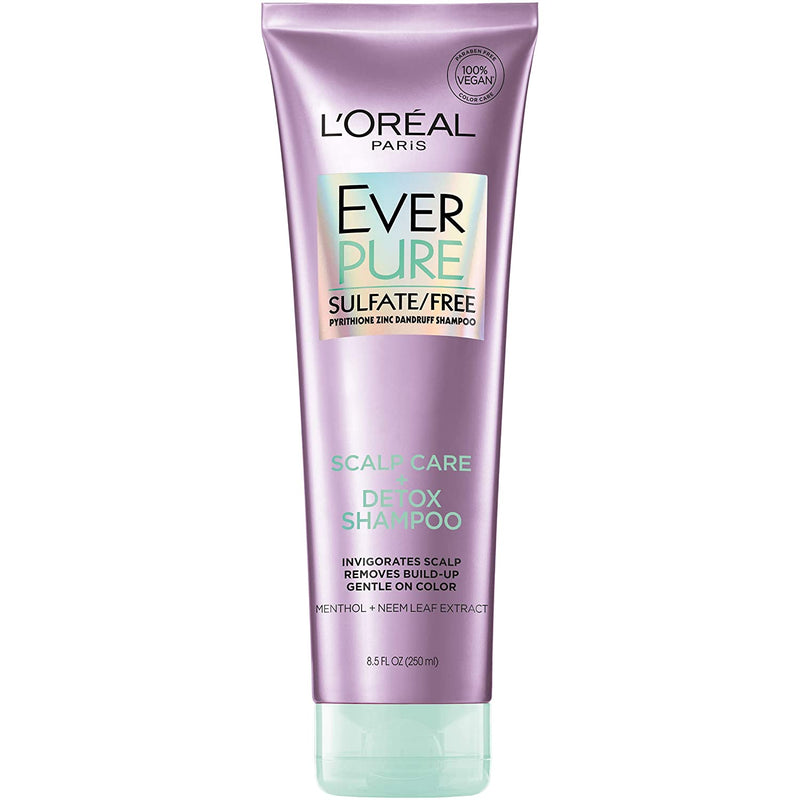 L’Oreal Paris Everpure Sulfate Free Scalp Care + Detox Shampoo, with Menthol + Neem Leaf Extract, for Deep Cleanse, Vegan, No parabens, dyes or gluten L'Oreal Paris Store