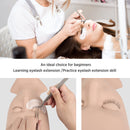 LASHVIEW Lash Mannequin Head,Replaced Eyelids Mannequin Head, For Lash Extension Practice, with 4 Pairs Replaced Eyelids, Makeup Soft-Touch Rubber Practice Head, Natural Skin Color LASHVIEW