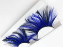 Dorisue Halloween eyelashes Double Lip Black with Blue Big Extra Long Feather eyelashes Long and Thick Exaggerated False Eyelashes Extension for Women Girls Cosplay Fancy Ball Halloween (Blue) Dorisue Store