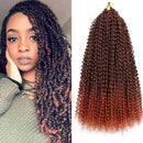 8 Packs Passion Twist Hair 18 Inch Passion Twist Crochet Hair Ombre Water Wave Crochet Braiding Hair Extensions (1B/350) Angels Beauty Store