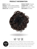 ROSEBUD Chignon Hairpiece Curly Bun Extensions Scrunchie Updo Hair Pieces Synthetic Combs in Messy Bun Hair Piece for Women Rose bud