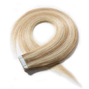 Tape in Hair Extensions 100% Remy Human Hair Double Side Tape Seamless Skin Weft Rooted Natural Hair for Women 20pcs Long Straight Balayage(20 inch 60g,