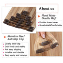 S-noilite Balayage Clip in Human Hair Extensions Thick True Double Weft Clip in Human Hair Full Head 8 Pieces 18 Clips Straight (14 Inch - 120g,Ash Blonde/Bleach Blonde (