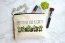 Pretty Fly For A Cacti Makeup Bag, Cactus Gift For Women, Cactus Gift, Succulent Plant Gift, Canvas Bag Moonwake Designs