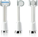Triple Bristle Kids Sonic Toothbrush Replacement Heads | Patented 3 Brush Head Design | Angled Bristles Clean Each Tooth | Kids Sized Electric Brush Head Refill | Safe on Braces | 2 Pack Triple Bristle