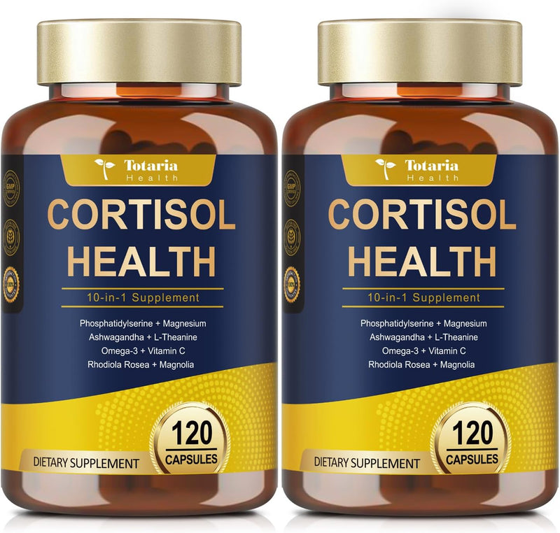 Cortisol Supplement with Ashwagandha,Magnesium,Rhodiola Rosea,L Theanine,Hormone Balance for Women 120 Vegan Capsules (Pack of 1) Infinity Warehouse