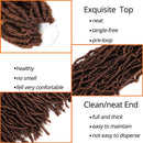 New soft locs 18 inch 6 Packs Goddess Faux Locs Curly Wavy Crochet Synthetic Braiding Hair Extensions (18 inch, 30