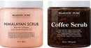 Majestic Pure Himalayan Scrub with Collagen (10 oz) and Coffee Scrub (10 oz) Bundle MAJESTIC PURE