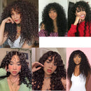 Water Short bob Wigs with Bangs Brazilian Virgin Human Hair Wigs None Lace Front Wigs With Bangs 130% Density Glueless Machine Made Wigs For Black Women 12 Inch¡­ Beafay Hair