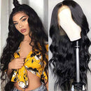 Human Hair Lace Front Wigs Glueless Brazilian Virgin Hair Body Wave Wigs 150% Density Pre-Plucked Hairline 13X4 Lace Front Human Hair Wigs with Baby Hair for Black Women (22 inch,Natural Color) LS HAIR