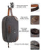 emissary Men's Toiletry Bag Leather and Canvas Travel Toiletry Bag Dopp Kit for Men Shaving Bag for Travel Accessories (Gray) emissary