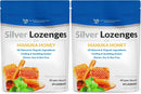 Silver Lozenges with Organic Manuka Honey and Vitamin C - All-Natural Nano Silver 45-50mcg of 60 PPM Colloidal Silver Mineral Drops to Support Immune System, Soothe, Cool Cough & Throat, 24-Lozenges Infinity Warehouse