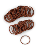 Heliums Small Auburn Red Hair Elastics, 2mm Mini 1 Inch Sized Hair Ties for Redheads, Kids, Braids and Fine Hair - 48 Count Heliums