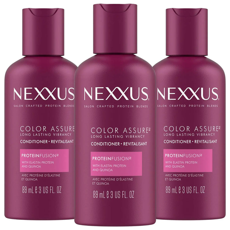 Nexxus Travel Shampoo and Conditioner, Color Assure – Replenishes and Extends Hair Color Vibrancy, 3 Oz Ea Infinity Warehouse