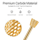 MelodySusie 4 Week Inverted Backfill Nail Drill Bit 3/32'', Professional Tungsten Carbide Nail Bit for Acrylic Hard Gel Nail Smile Line Craving, Two Way Rotate, Manicure Nail Salon Supply (Medium) MelodySusie