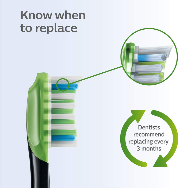Philips Sonicare Genuine W3 Premium White Replacement Toothbrush Heads, 2 Brush Heads, Black, HX9062/95 Philips Sonicare