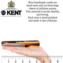 Kent R18T Handmade All Fine Tooth Pocket Comb for Men, Hair Comb Straightener for Everyday Grooming Styling Hair, Mustache and Beard, Use Dry or with Balms, Saw Cut and Hand Polished, Made in England KENT