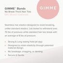 GIMME Bands Thick Fit Hair Ties | No Break Microfiber Thick Hair Elastics | A Firm Yet Gentle All Day Hold with No Snagging, Dents, or Breakage | Brown Chestnut GIMME