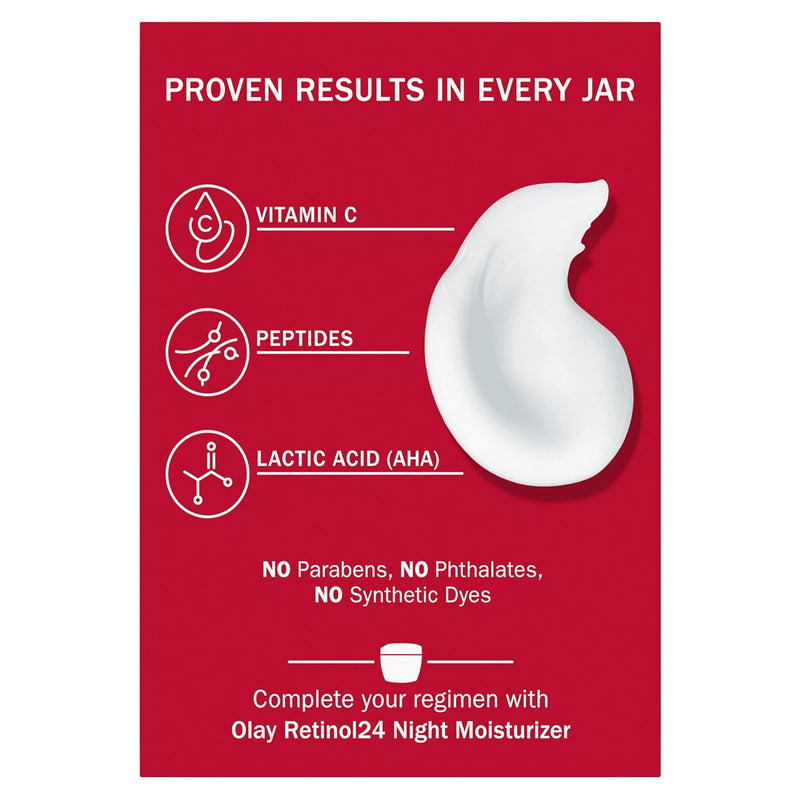 Olay Vitamin C MAX Face Moisturizer, Brightening Cream for Women, Hydrating, Evens Tone, Dark Spot & Hyperpigmentation Reduction, Glowing Skin Care - Niaciniamide, Peptides 1.7 Oz Infinity Warehouse