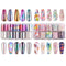 Makartt Nail Foil Nail Art Foil Glue Gel with Rose Flowers Metal Foil Stickers Set Nail Prints Transfer Tips Foil Kit Nail Art Accessories Manicure DIY 15ML 20PCS (2.5cm100cm) Nail Lamp Required Makartt