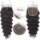 QTHAIR 12A Grade Peruvian Loose Deep Wave Human Hair 100% Unprocessed Peruvian Virgin Human Hair (10", 4x4 Closure) QTHAIR